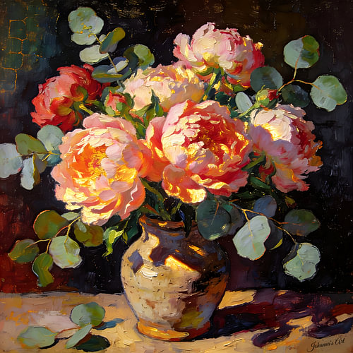 Eternal Bloom Collection - Peach Bloom at Sunset