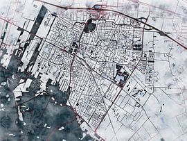 Kaart van Veenendaal in de stijl 'White Winter' van Maporia