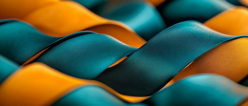 Wellen aus bunten Textilbändern von Poster Art Shop