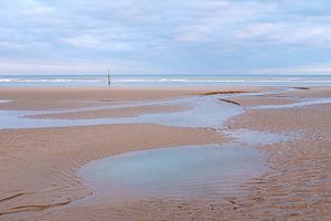 Traces sur la plage sur Johan Vanbockryck