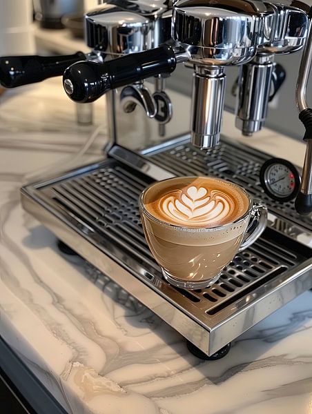eine Tasse Kaffee oder Cappuccino zubereiten von Egon Zitter