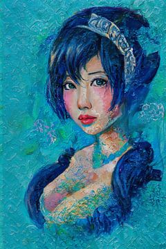 aziatisch portret vrouw van Egon Zitter