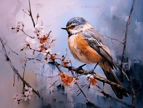 Vogel Olieverfschilderij