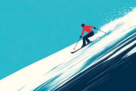 Skiing in winter paradise by Poster Art Shop