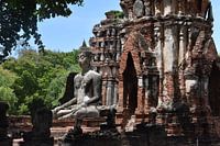 The only Buddha left standing among the ruins