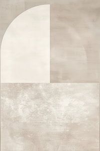 Einfaches Japandi-Design mit geometrischen Formen