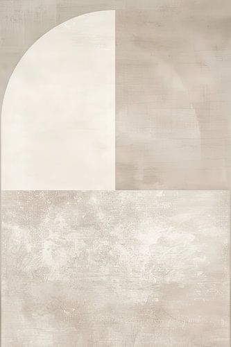 Einfaches Japandi-Design mit geometrischen Formen