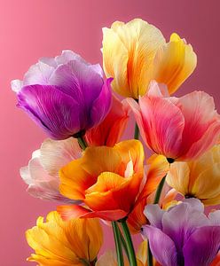 Tulpenfest auf Pink - farbenfrohe Ode an den Frühling