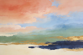 Coral Horizon – Abstract Colour-Field Art by Albert Klee