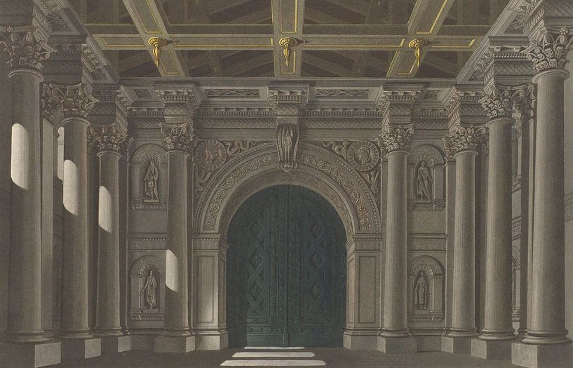 Bühnenbild für die Tragödie 'Die Braut von Messina', Friedrich Jügel, nach Karl Friedrich Schinkel. von Meisterhafte Meister