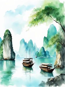 Ha Long Baai van Vietnam. van TOAN TRAN