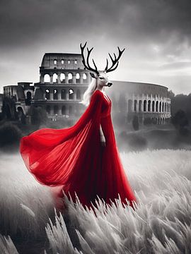 Hert voor colosseum van On Your Wall