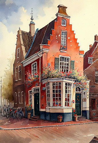 Magasin de fleurs coloré à Amsterdam