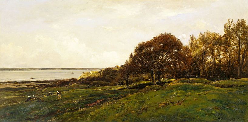 Seaside of Villerville, Charles-François Daubigny by Masterful Masters