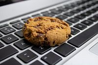 Koekje op het toetsenbord