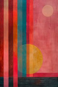 Lever de soleil en abstraction