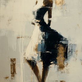 Portrait abstrait figuratif élégant sur Studio Allee