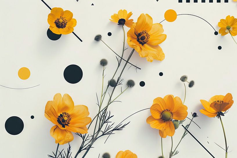 Ranunculus harmony - Ranunculus artwork by Poster Art Shop