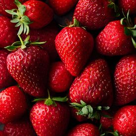 Des fraises rouge vif d'une fraîcheur naturelle sur drdigitaldesign