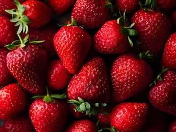 Helderrode aardbeien met natuurlijke frisheid van drdigitaldesign