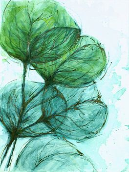 Judaspenning 1. Handgeschilderde aquarel