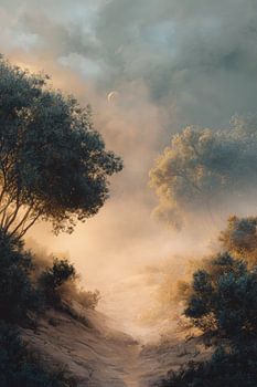 Path of light and haze