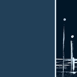 Thoughts in dark blue, abstract colour energies 03 by Kerstin Franz