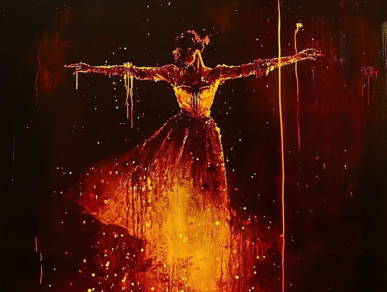 Fiery Dance by Eye catching paintings