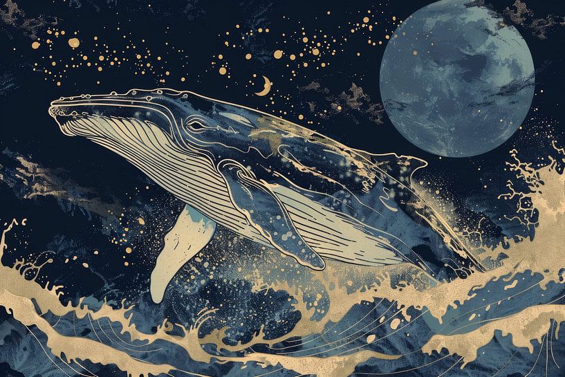 Wal - Kosmischer Sprung von Poster Art Shop