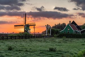 Sonnenaufgang an der Zaanse Schans