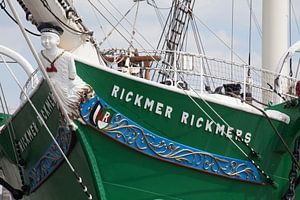 Galionsfigur des Segelschiffes Rickmer Rickmers, Hamburg, Deutschland, Europa