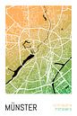 Münster – City Map Design Stadtplan Karte (Farbverlauf) von ViaMapia Miniaturansicht