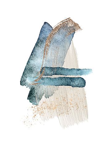 Atlantisch blauw Abstract-3