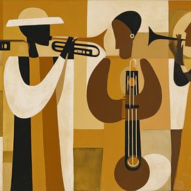 Afrikaanse unieke muzikanten panorama van TheXclusive Art