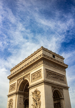 Champs-Élysées avec ciel bleu - Décoration murale de Paris