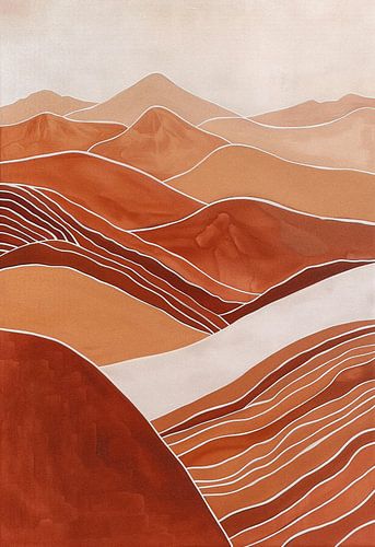 Golfing Hills in Earth tones