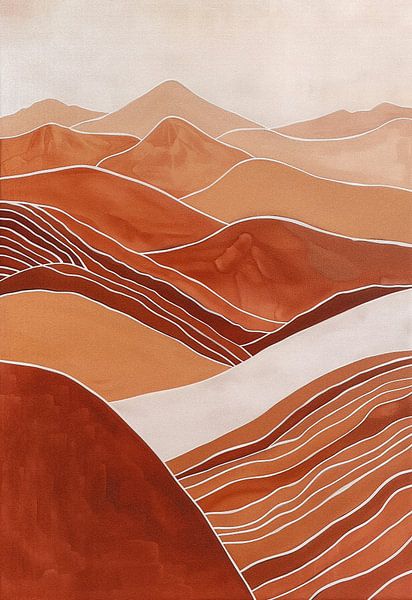 Golfing Hills in Earth tones by Whale & Sons