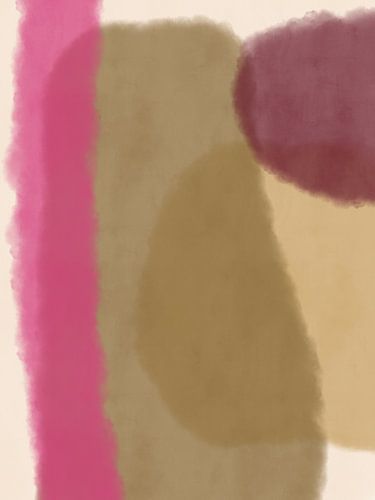 Speelse abstracte vormen in warme, zachte en neonkleuren