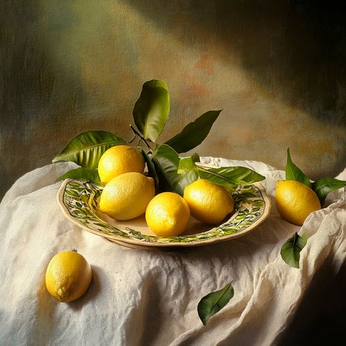 Lebensfrohe Zitronenarrangement von Poster Art Shop
