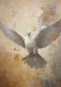 Pigeon en vol sur De Mooiste Kunst