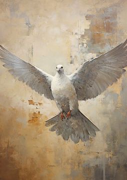 Pigeon en vol sur Art Merveilleux