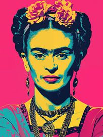 Frida | Trendige Pop Art in Pink von Frank Daske | Foto & Design