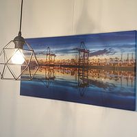 Klantfoto: Containerterminal Rotterdam Maasvlakte. van Mario Calma, op canvas