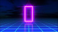 een futuristische technologische achtergrond (3d rendering) van Rainer Zapka thumbnail