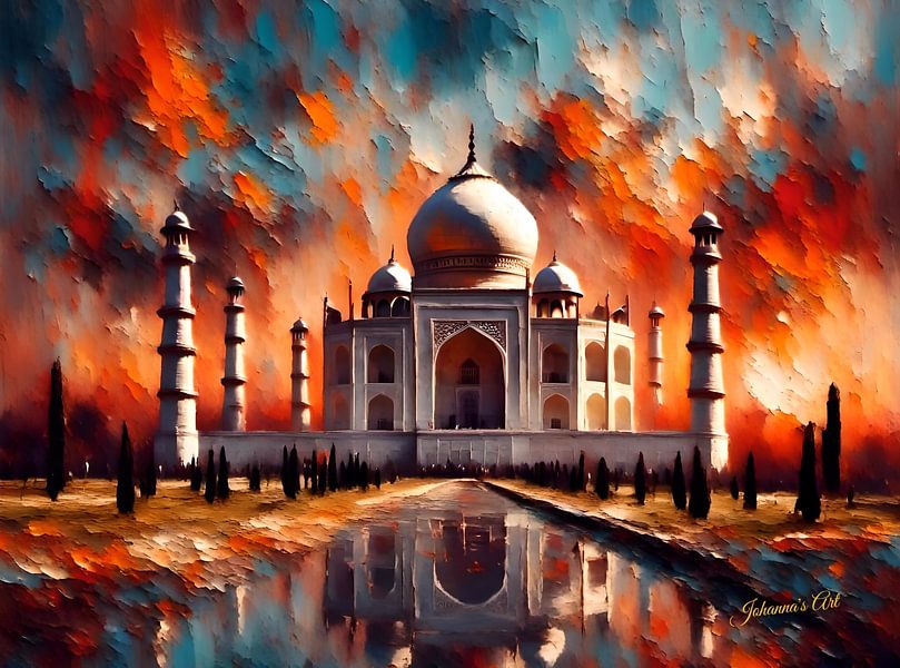Taj Mahal, Indien bei Sonnenuntergang von Johannas Art Creations