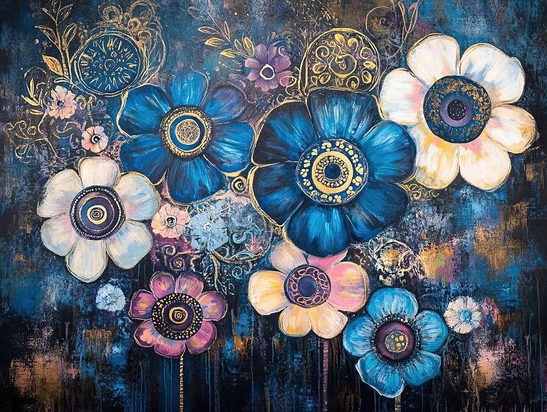 Flower detail | Colourful flowers by Wonderful Art