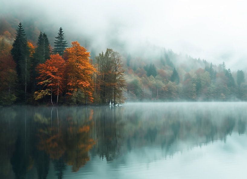 Herbstspiegelungen von fernlichtsicht