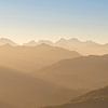 Panorama Alpen Zonsondergang van Frank Peters