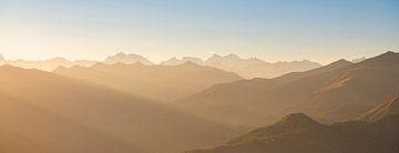 Panorama Alpen Sonnenuntergang von Frank Peters