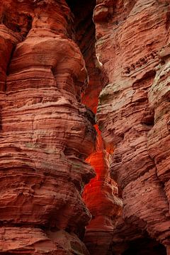 Avond gloed Altschloßfelsen Pfalz Eppenbrunn